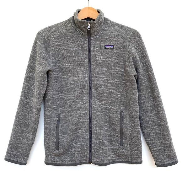 Patagonia Boys' Better Sweater Fleece Full-Zip Jacket Gray XL (14) Warm Cozy - Picture 1 of 11